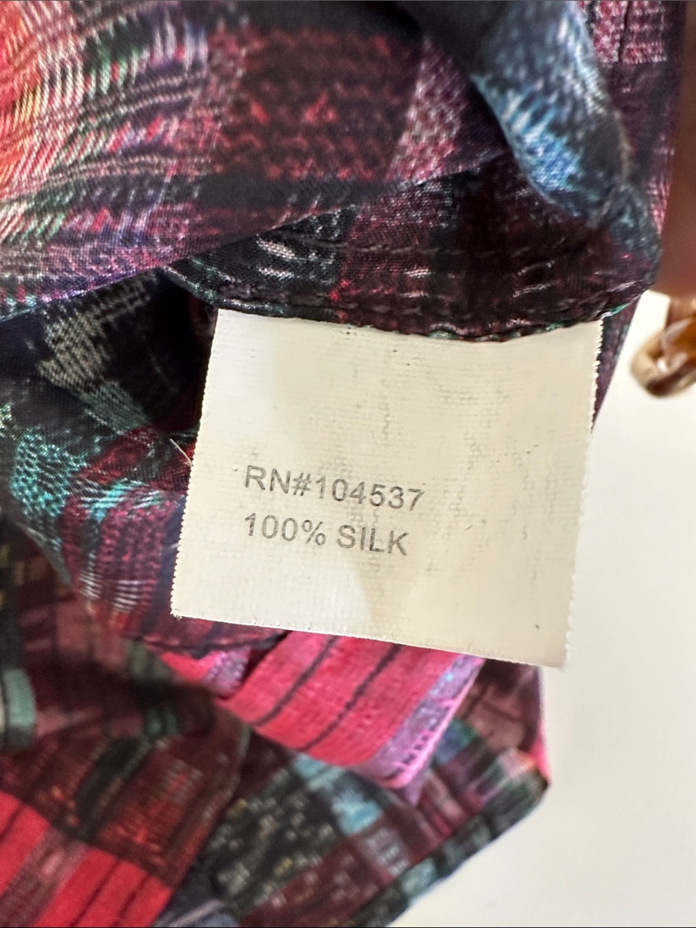 Women’s Patterned Silk Shirt - Picture 3 of 6